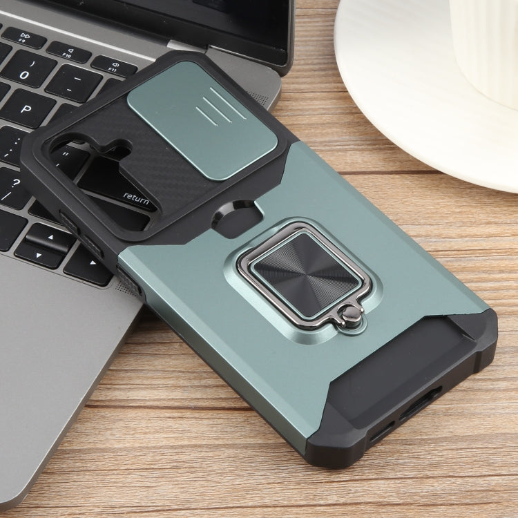 For Samsung Galaxy S24 FE 5G Camera Shield Card Slot PC+TPU Phone Case