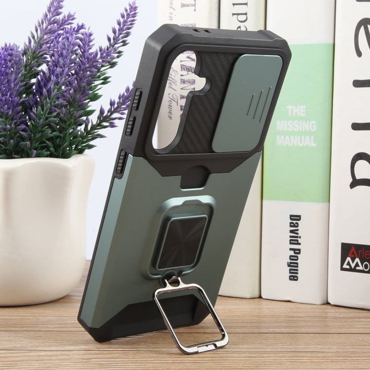For Samsung Galaxy S24 FE 5G Camera Shield Card Slot PC+TPU Phone Case