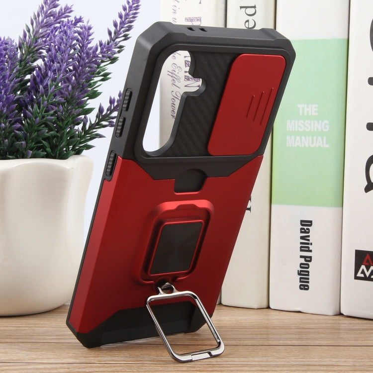 For Samsung Galaxy S24 FE 5G Camera Shield Card Slot PC+TPU Phone Case