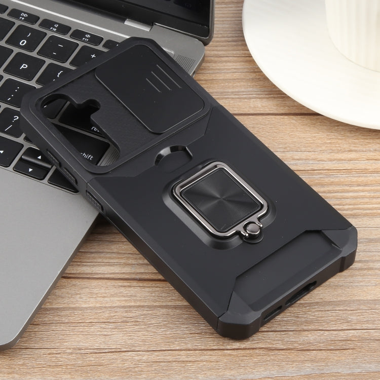 For Samsung Galaxy S24 FE 5G Camera Shield Card Slot PC+TPU Phone Case
