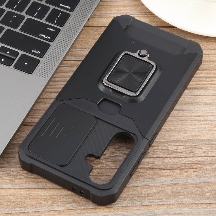 For Samsung Galaxy S24 FE 5G Camera Shield Card Slot PC+TPU Phone Case