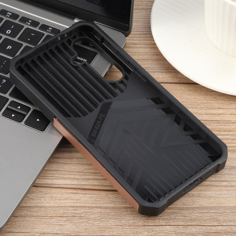 For Samsung Galaxy S24 FE 5G Camera Shield Card Slot PC+TPU Phone Case