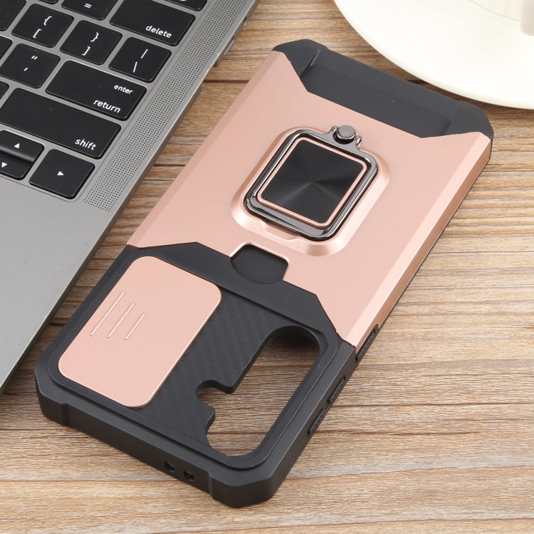 For Samsung Galaxy S24 FE 5G Camera Shield Card Slot PC+TPU Phone Case