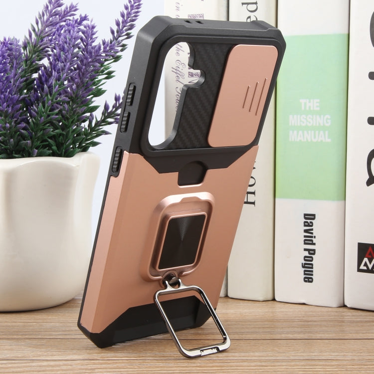 For Samsung Galaxy S24 FE 5G Camera Shield Card Slot PC+TPU Phone Case
