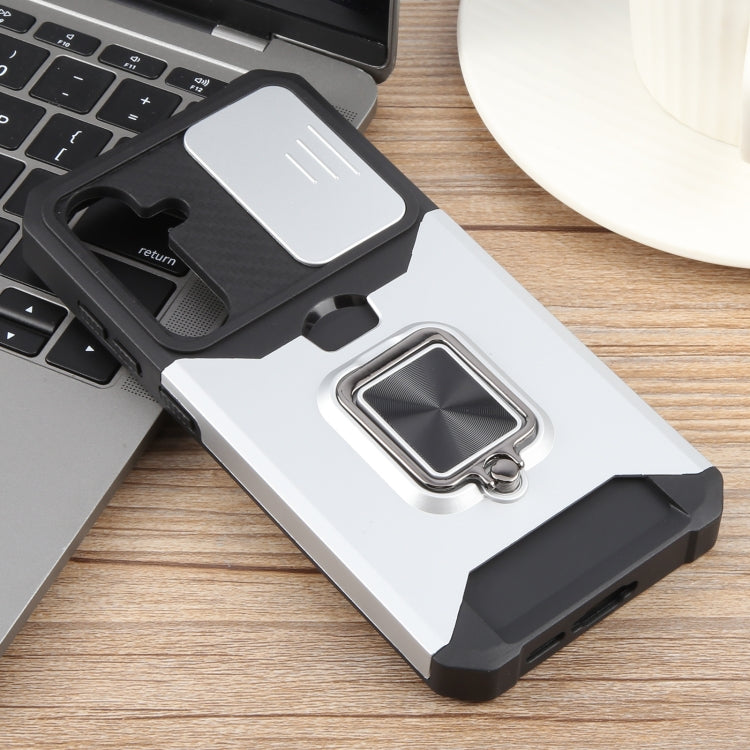 For Samsung Galaxy S24 FE 5G Camera Shield Card Slot PC+TPU Phone Case