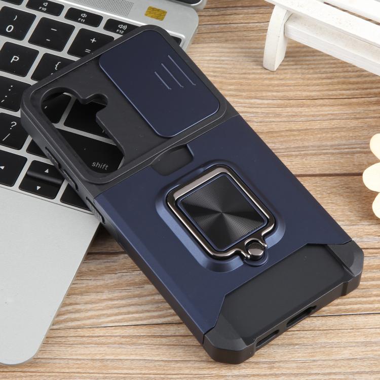 For Samsung Galaxy S25+ 5G Camera Shield Card Slot PC+TPU Phone Case