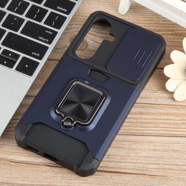 For Samsung Galaxy S25+ 5G Camera Shield Card Slot PC+TPU Phone Case