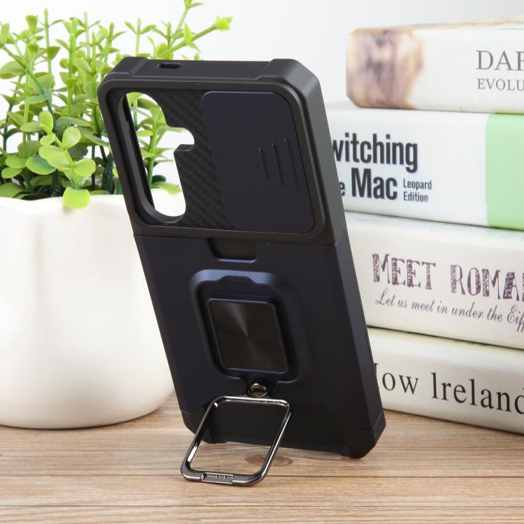 For Samsung Galaxy S25+ 5G Camera Shield Card Slot PC+TPU Phone Case