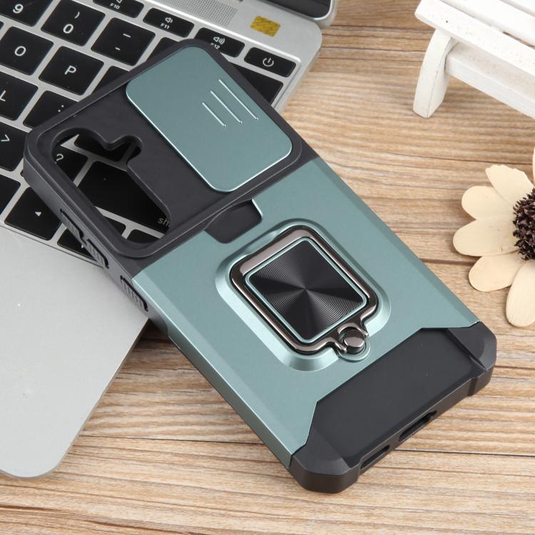 For Samsung Galaxy S25+ 5G Camera Shield Card Slot PC+TPU Phone Case