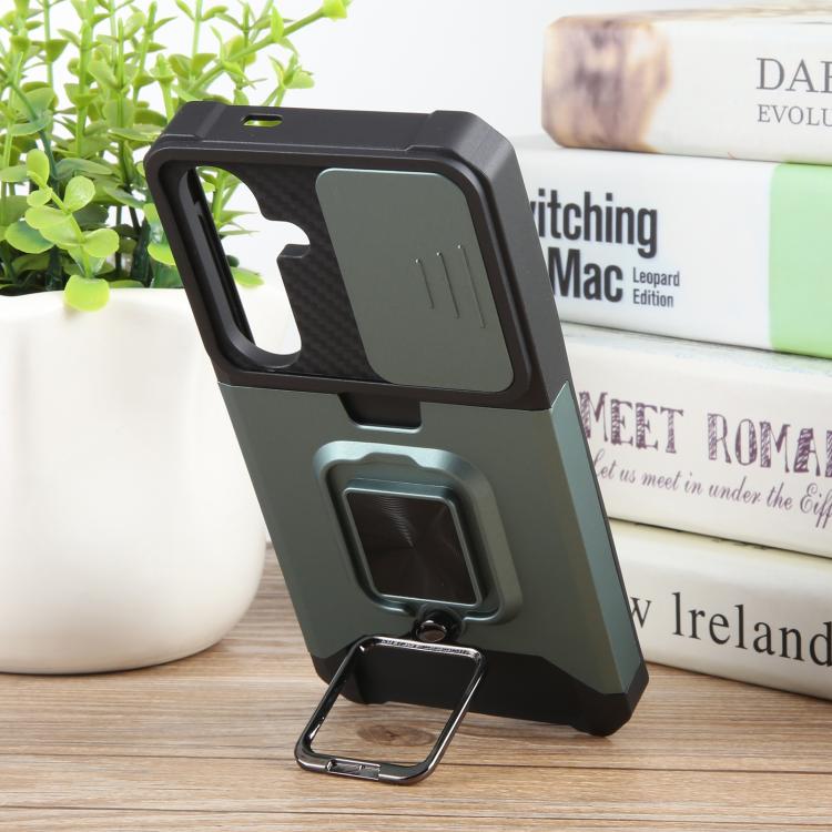 For Samsung Galaxy S25+ 5G Camera Shield Card Slot PC+TPU Phone Case