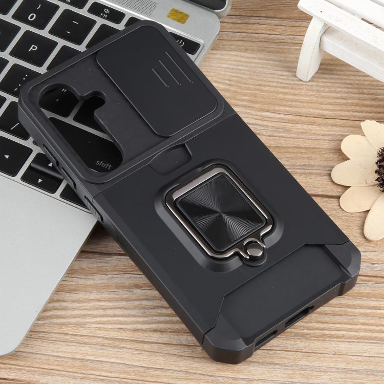 For Samsung Galaxy S25+ 5G Camera Shield Card Slot PC+TPU Phone Case