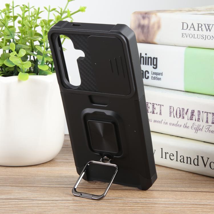For Samsung Galaxy S25+ 5G Camera Shield Card Slot PC+TPU Phone Case