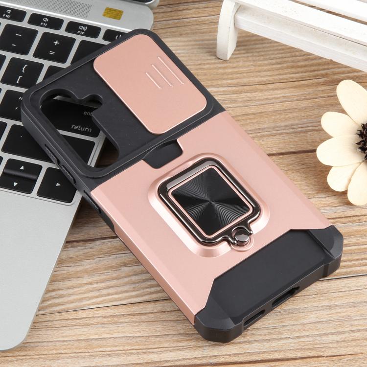 For Samsung Galaxy S25+ 5G Camera Shield Card Slot PC+TPU Phone Case