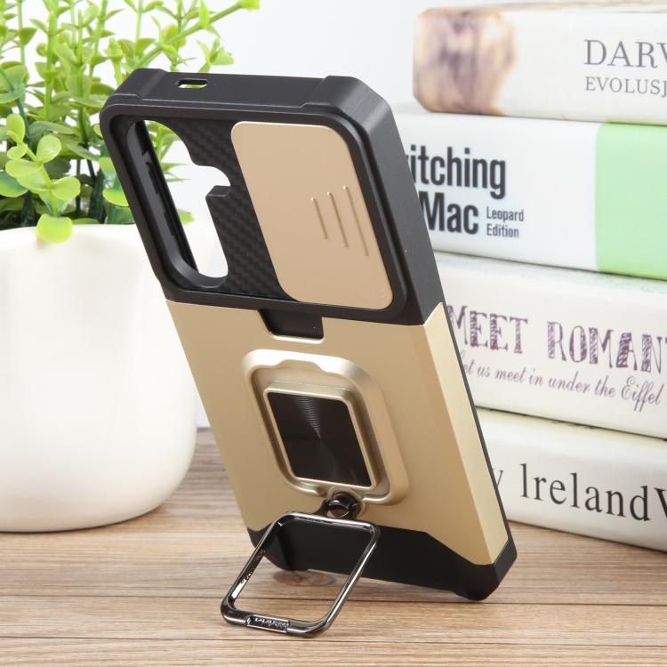 For Samsung Galaxy S25+ 5G Camera Shield Card Slot PC+TPU Phone Case