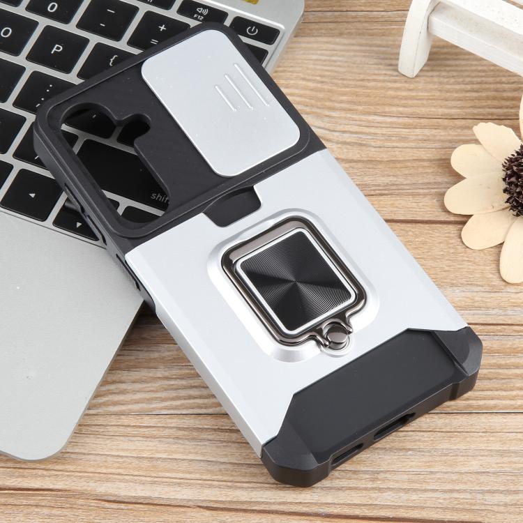 For Samsung Galaxy S25+ 5G Camera Shield Card Slot PC+TPU Phone Case