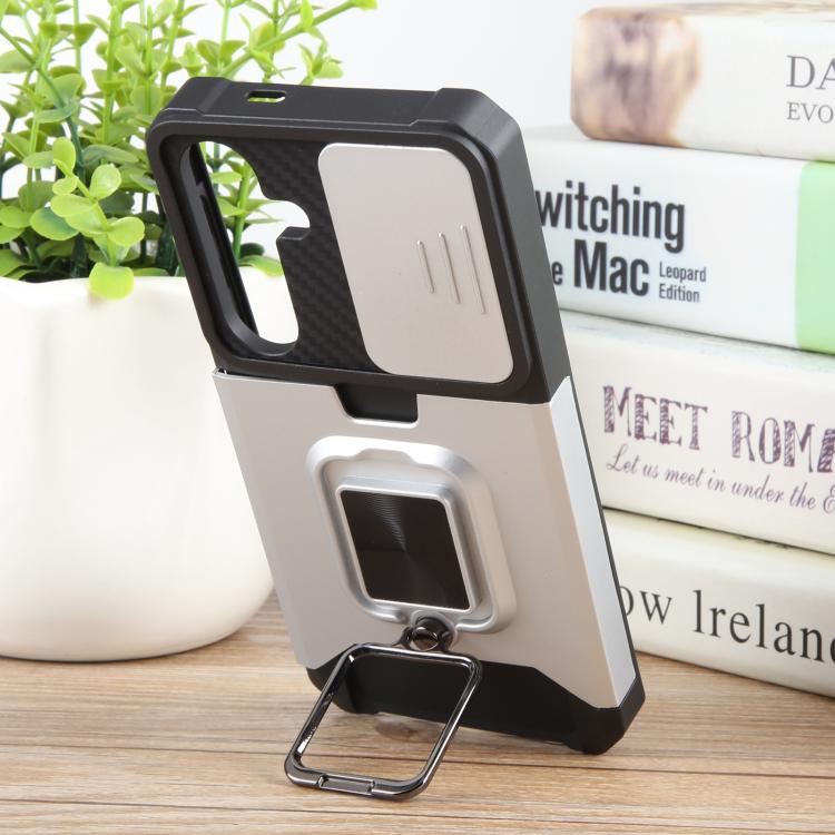 For Samsung Galaxy S25+ 5G Camera Shield Card Slot PC+TPU Phone Case