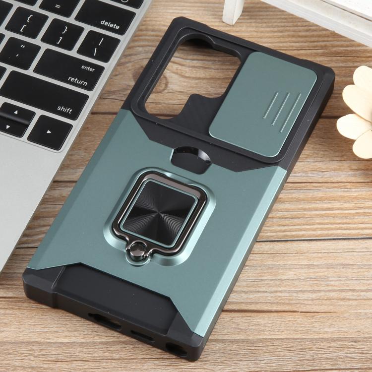 For Samsung Galaxy S25 Ultra 5G Camera Shield Card Slot PC+TPU Phone Case