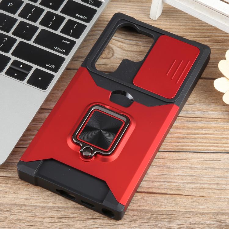 For Samsung Galaxy S25 Ultra 5G Camera Shield Card Slot PC+TPU Phone Case
