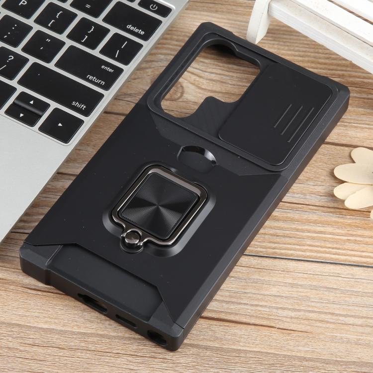 For Samsung Galaxy S25 Ultra 5G Camera Shield Card Slot PC+TPU Phone Case
