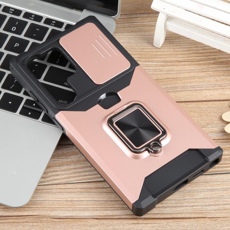 For Samsung Galaxy S25 Ultra 5G Camera Shield Card Slot PC+TPU Phone Case