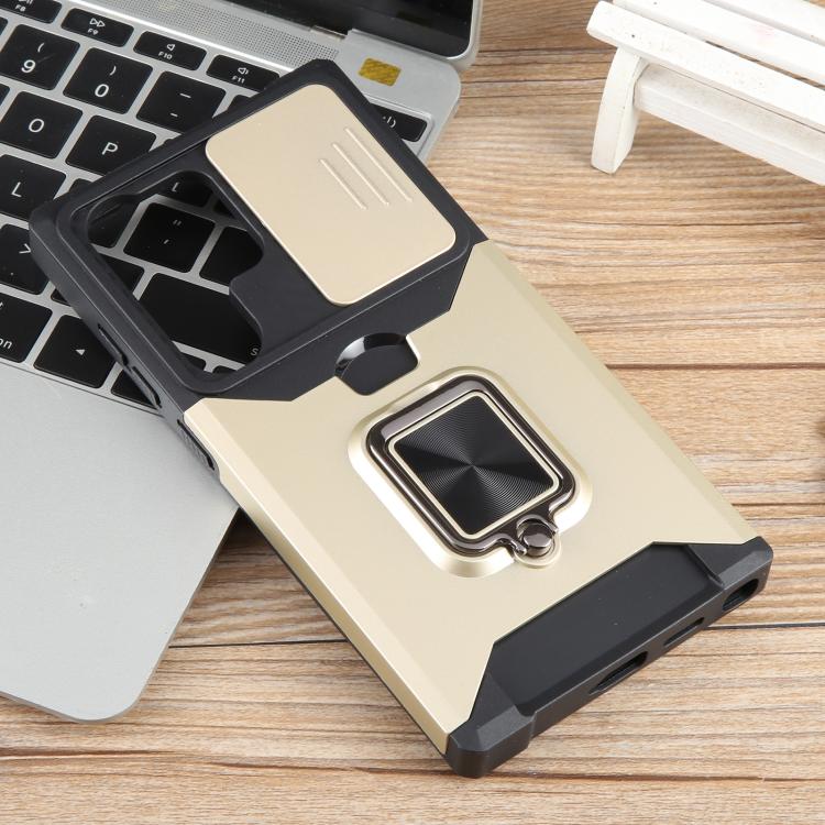 For Samsung Galaxy S25 Ultra 5G Camera Shield Card Slot PC+TPU Phone Case