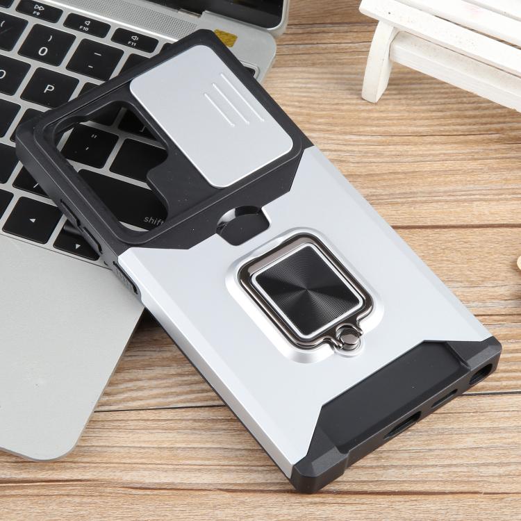For Samsung Galaxy S25 Ultra 5G Camera Shield Card Slot PC+TPU Phone Case
