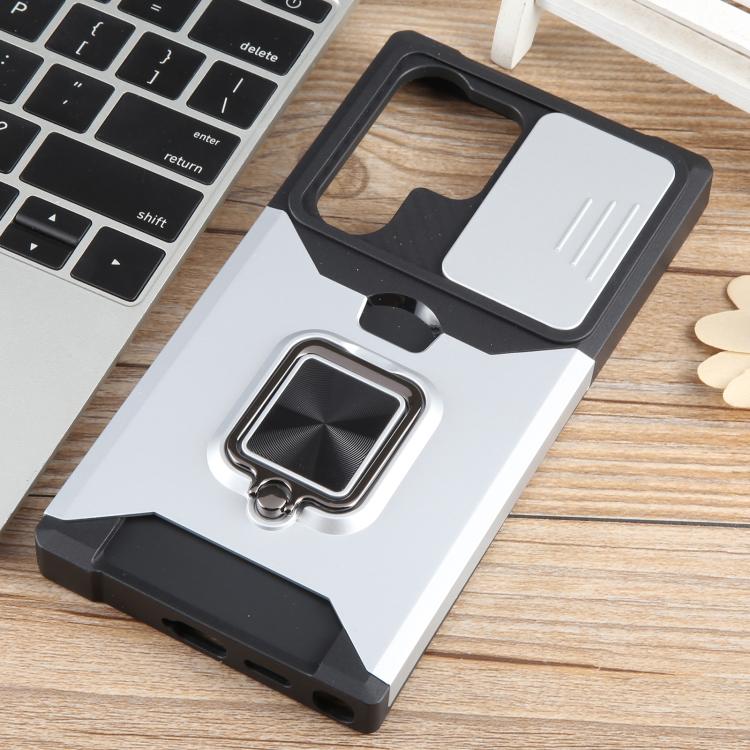 For Samsung Galaxy S25 Ultra 5G Camera Shield Card Slot PC+TPU Phone Case