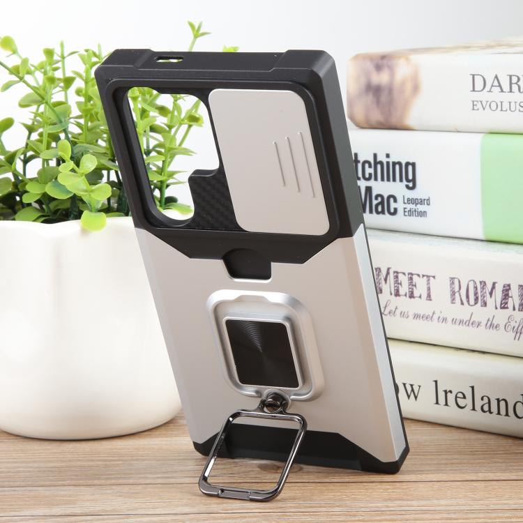 For Samsung Galaxy S25 Ultra 5G Camera Shield Card Slot PC+TPU Phone Case