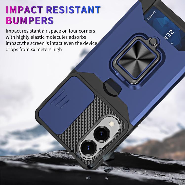For Samsung Galaxy S25 Edge 5G Camera Shield Card Slot PC+TPU Phone Case