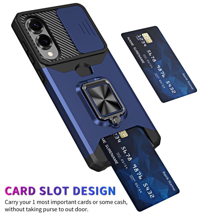 For Samsung Galaxy S25 Edge 5G Camera Shield Card Slot PC+TPU Phone Case