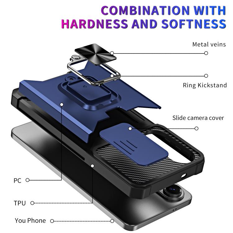 For Samsung Galaxy S25 Edge 5G Camera Shield Card Slot PC+TPU Phone Case