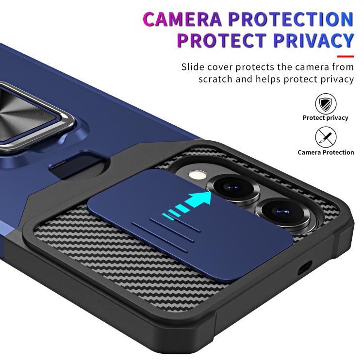 For Samsung Galaxy S25 Edge 5G Camera Shield Card Slot PC+TPU Phone Case