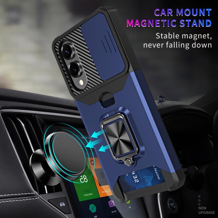 For Samsung Galaxy S25 Edge 5G Camera Shield Card Slot PC+TPU Phone Case