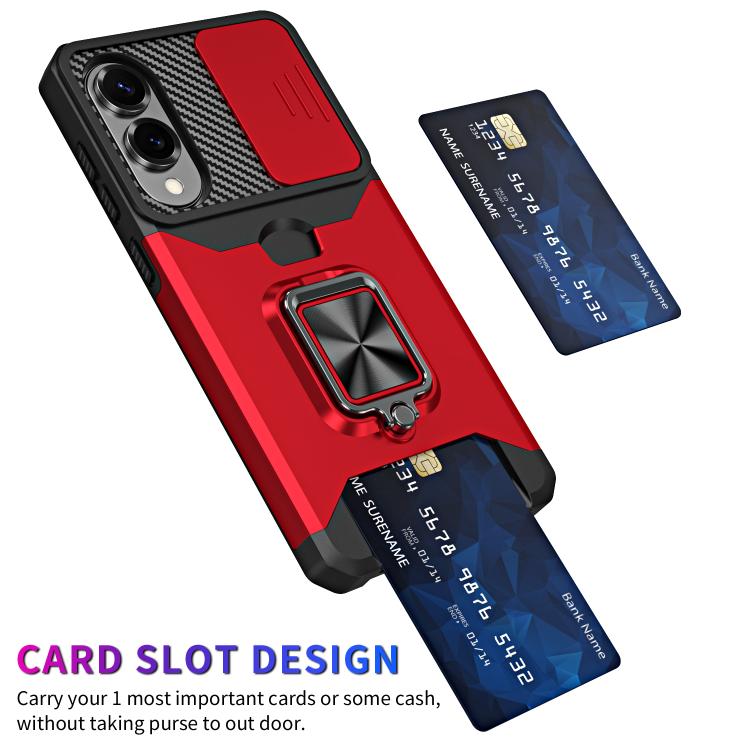 For Samsung Galaxy S25 Edge 5G Camera Shield Card Slot PC+TPU Phone Case