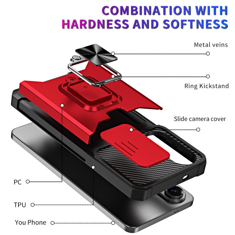 For Samsung Galaxy S25 Edge 5G Camera Shield Card Slot PC+TPU Phone Case