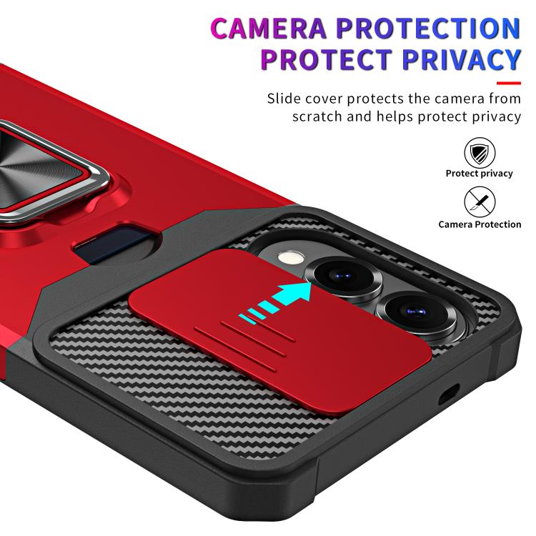 For Samsung Galaxy S25 Edge 5G Camera Shield Card Slot PC+TPU Phone Case