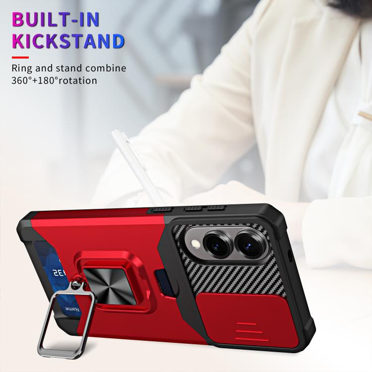 For Samsung Galaxy S25 Edge 5G Camera Shield Card Slot PC+TPU Phone Case