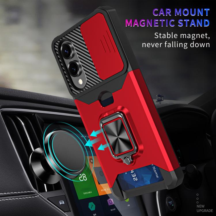 For Samsung Galaxy S25 Edge 5G Camera Shield Card Slot PC+TPU Phone Case