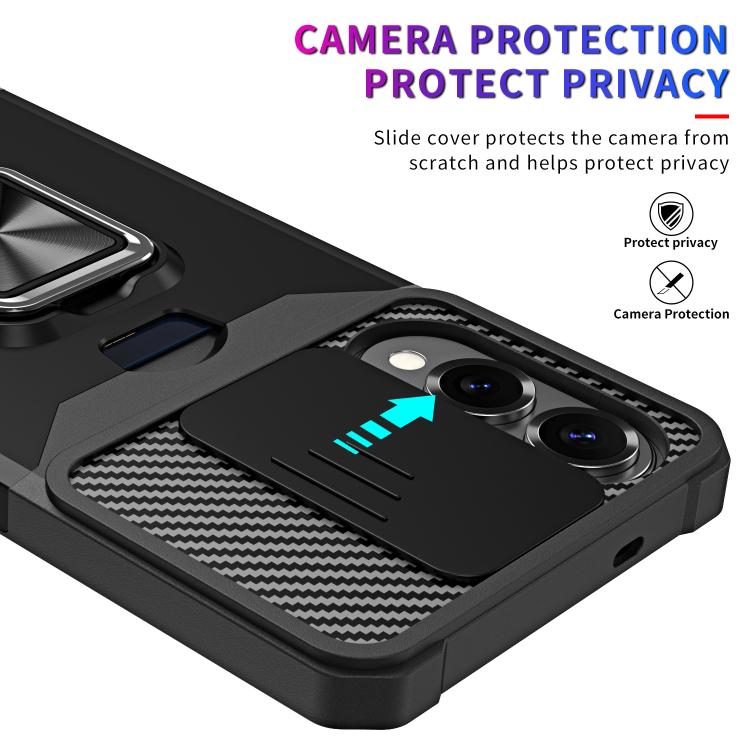 For Samsung Galaxy S25 Edge 5G Camera Shield Card Slot PC+TPU Phone Case
