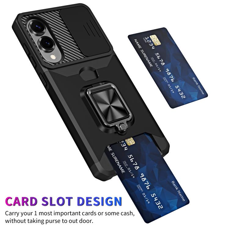 For Samsung Galaxy S25 Edge 5G Camera Shield Card Slot PC+TPU Phone Case