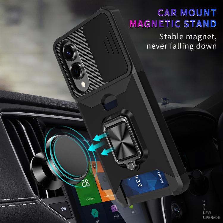 For Samsung Galaxy S25 Edge 5G Camera Shield Card Slot PC+TPU Phone Case