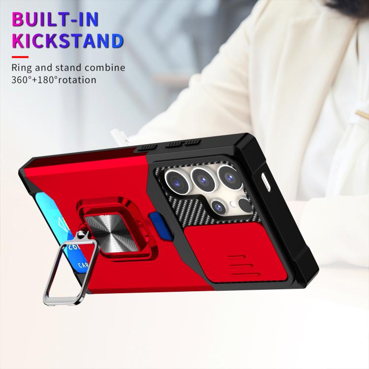 For Samsung Galaxy S26 Ultra 5G Camera Shield Card Slot PC+TPU Phone Case