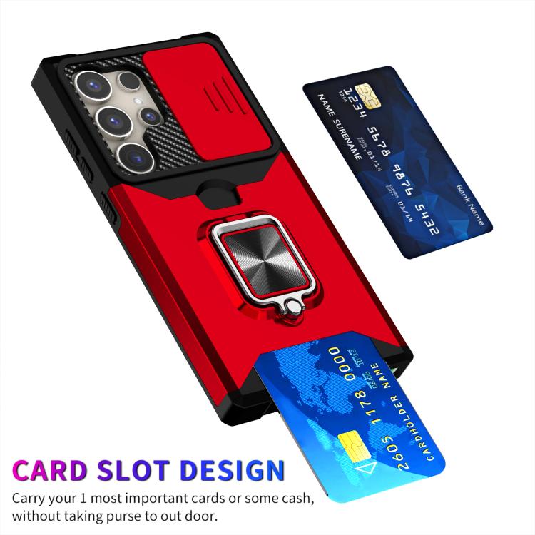For Samsung Galaxy S26 Ultra 5G Camera Shield Card Slot PC+TPU Phone Case