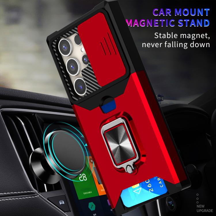 For Samsung Galaxy S26 Ultra 5G Camera Shield Card Slot PC+TPU Phone Case