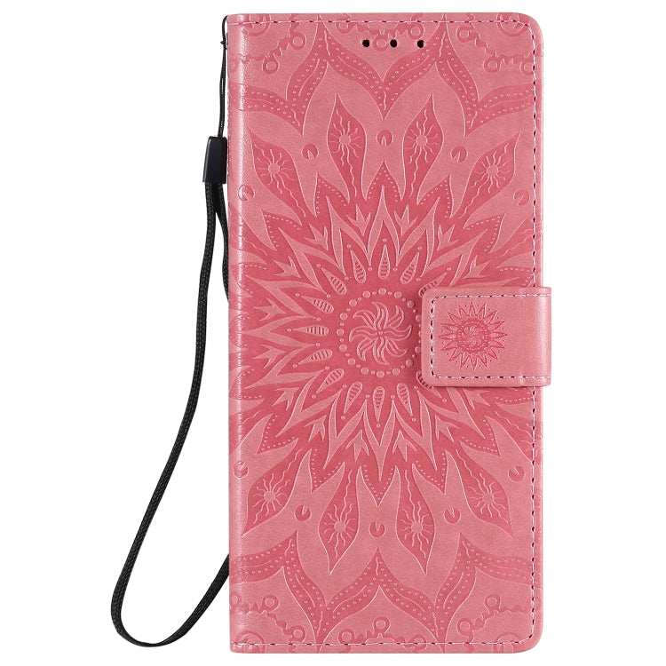 For Samsung Galaxy Note20 5G Sun Embossing Pattern Horizontal Flip Leather Case with Card Slot & Holder & Wallet & Lanyard