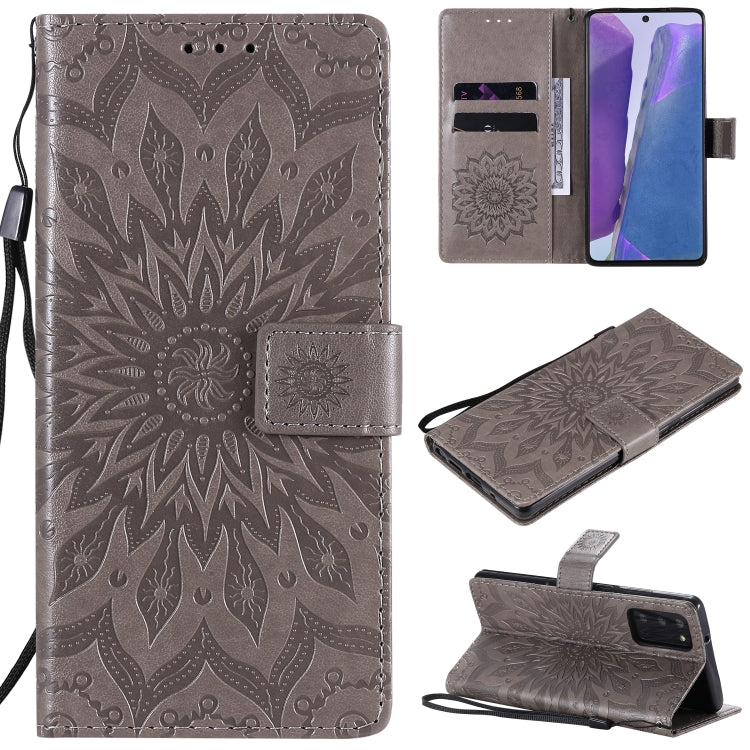 For Samsung Galaxy Note20 5G Sun Embossing Pattern Horizontal Flip Leather Case with Card Slot & Holder & Wallet & Lanyard