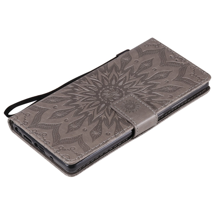 For Samsung Galaxy Note20 5G Sun Embossing Pattern Horizontal Flip Leather Case with Card Slot & Holder & Wallet & Lanyard