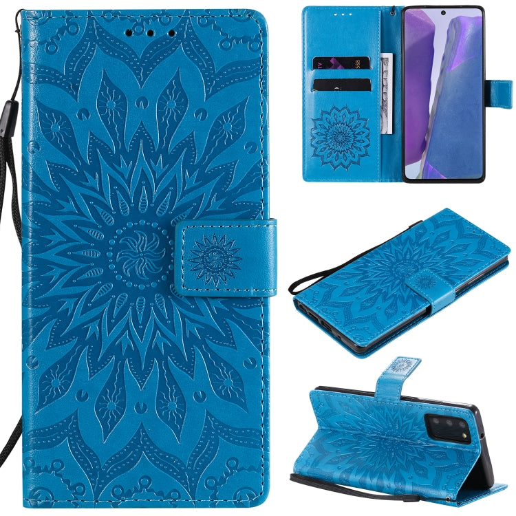 For Samsung Galaxy Note20 5G Sun Embossing Pattern Horizontal Flip Leather Case with Card Slot & Holder & Wallet & Lanyard