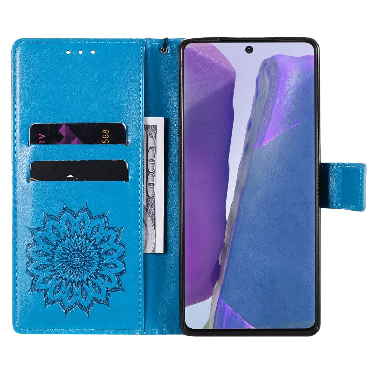 For Samsung Galaxy Note20 5G Sun Embossing Pattern Horizontal Flip Leather Case with Card Slot & Holder & Wallet & Lanyard