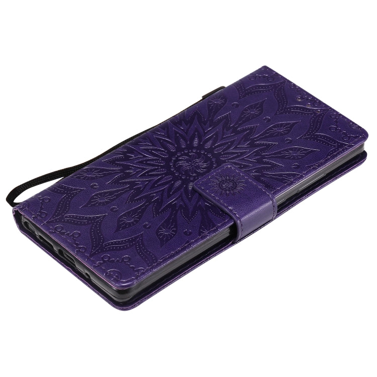 For Samsung Galaxy Note20 5G Sun Embossing Pattern Horizontal Flip Leather Case with Card Slot & Holder & Wallet & Lanyard